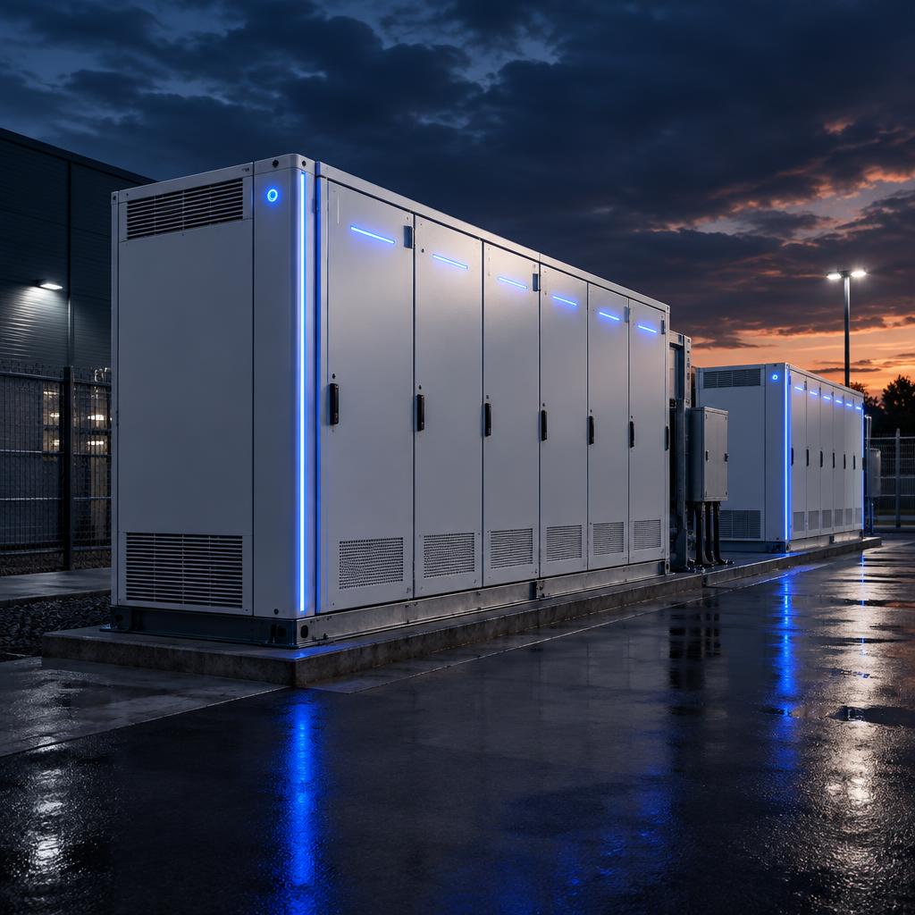 OmniLink battery energy storage system installed at a commercial property
